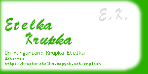 etelka krupka business card